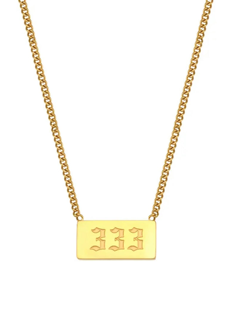 CUSTOM ANGEL NUMBER NECKLACE