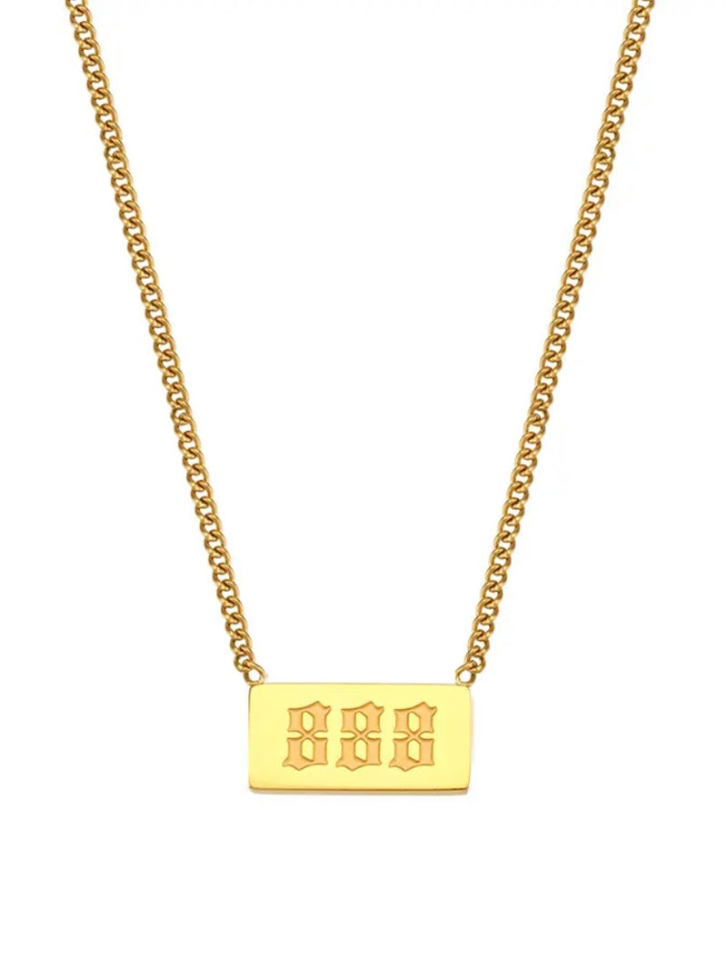 CUSTOM ANGEL NUMBER NECKLACE