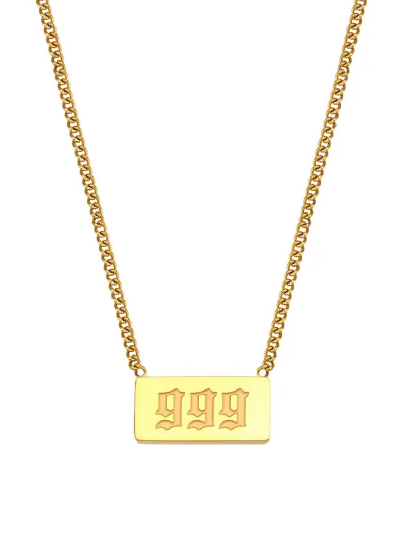 CUSTOM ANGEL NUMBER NECKLACE