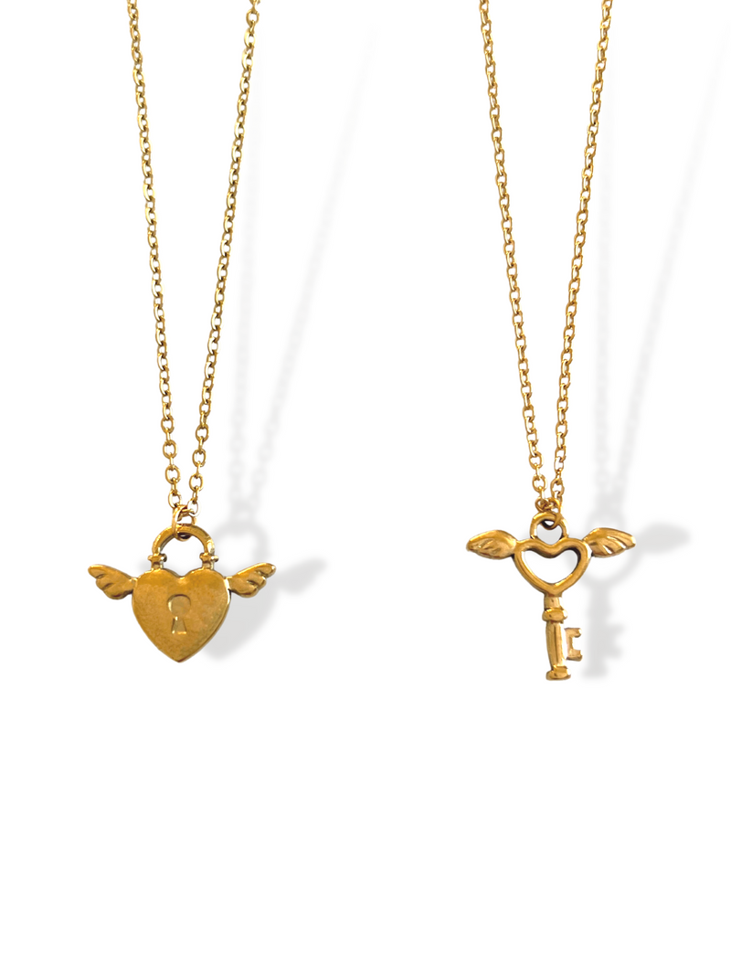 LOCK KEY MATCHING NECKLACES