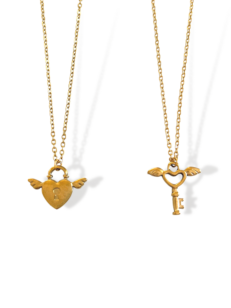 LOCK & KEY MATCHING NECKLACES